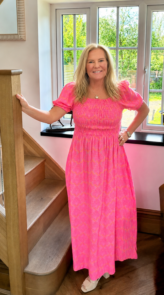 Neon Pink Maxi Dress