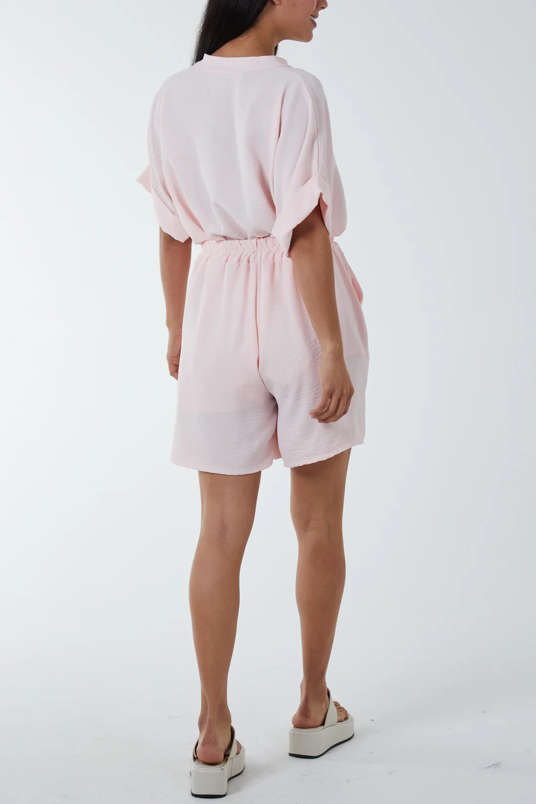 V-Neck Top and Shorts Set