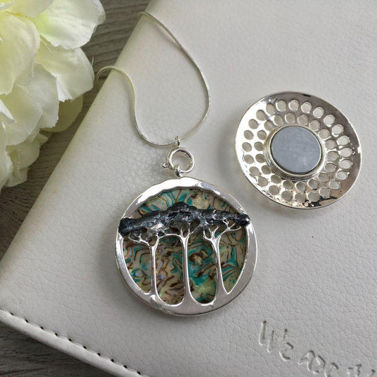 Tree of life Necklace & Detachable Brooch
