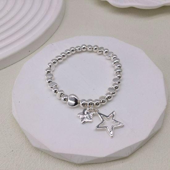 Silver Star & Heart Bracelet