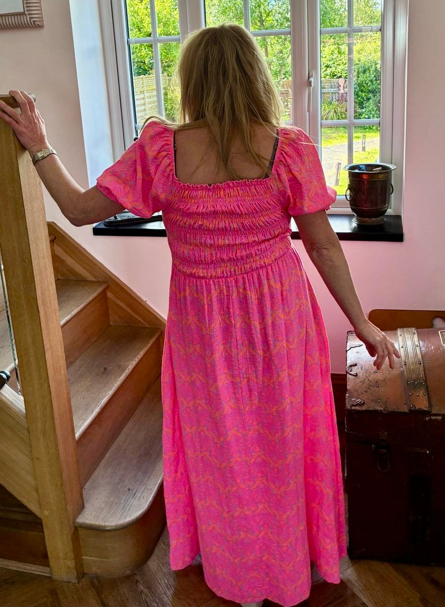 Neon Pink Maxi Dress
