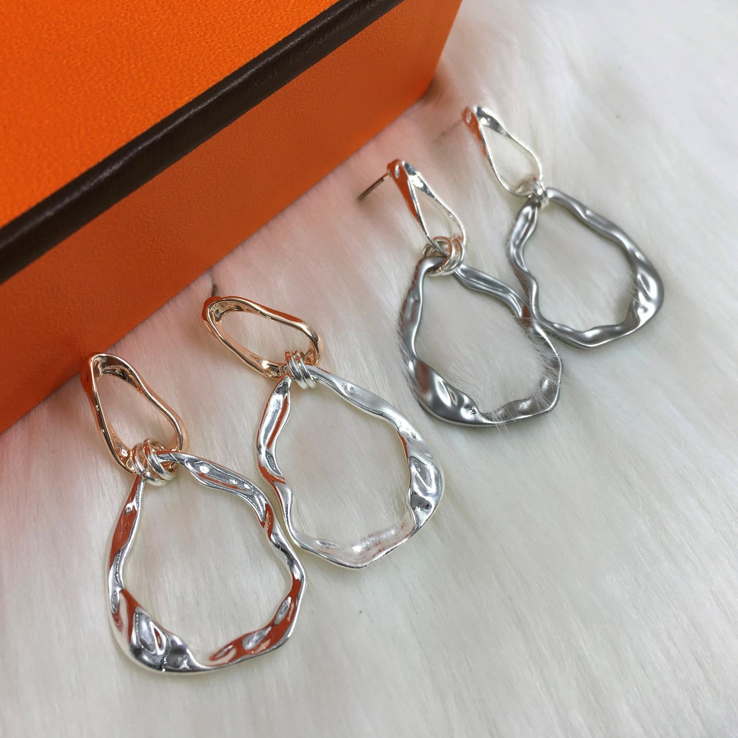Molten Loop Drop Earrings