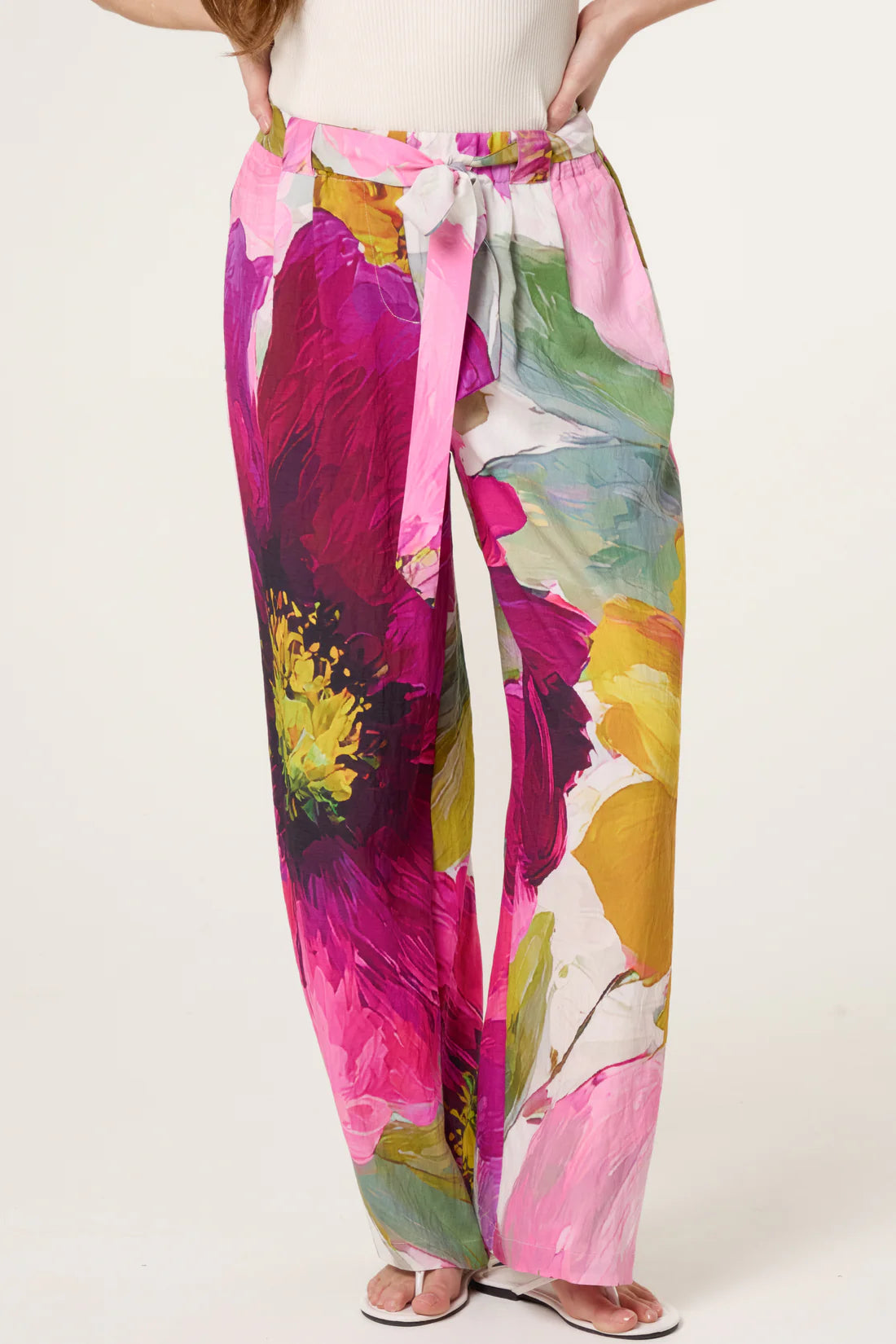 Floral Wide Leg Trousers