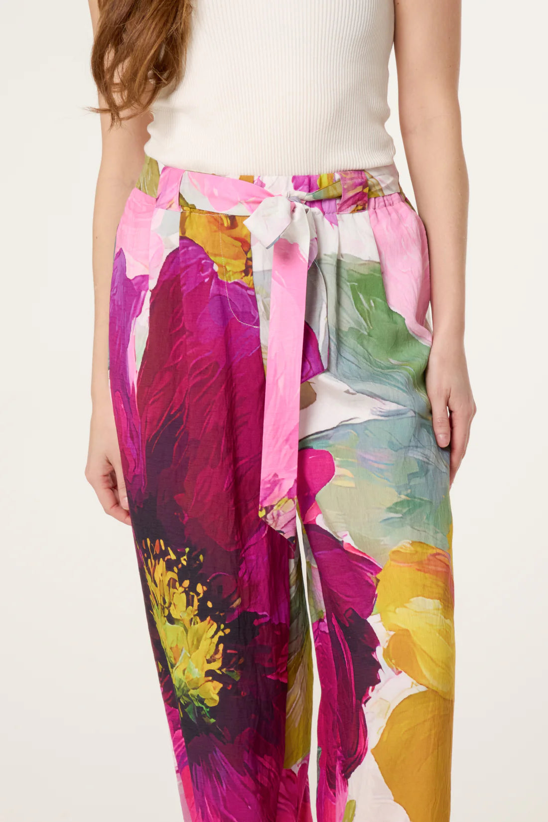 Floral Wide Leg Trousers