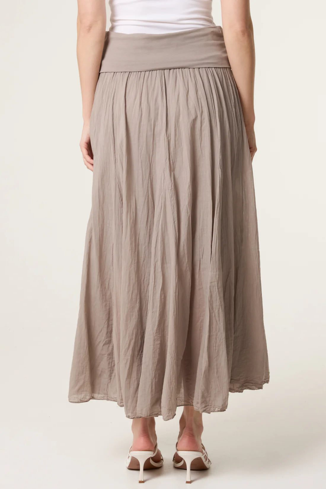 Italian Crinkle Waistband Maxi Skirt