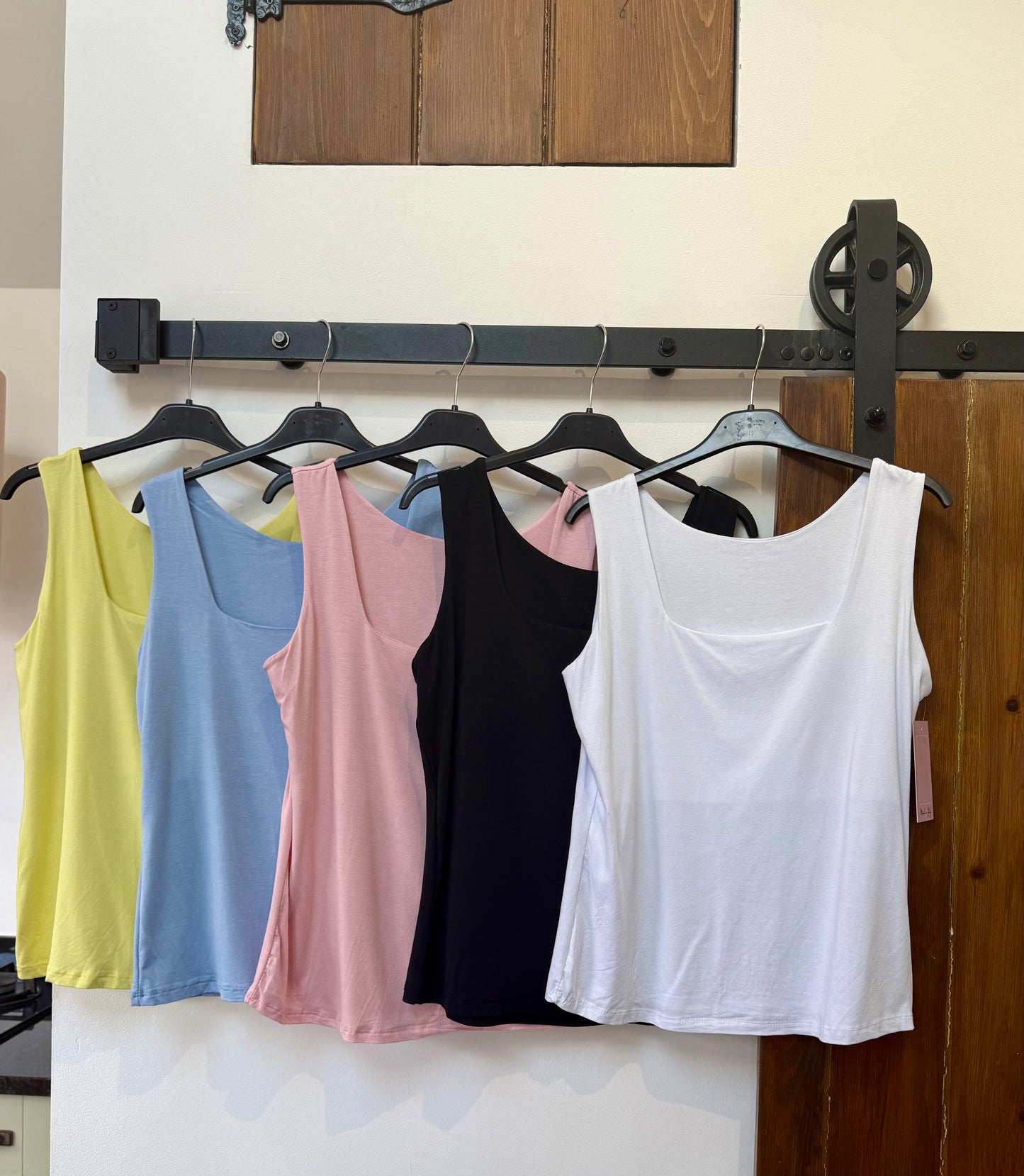 Partially Lined Viscose Vest Top