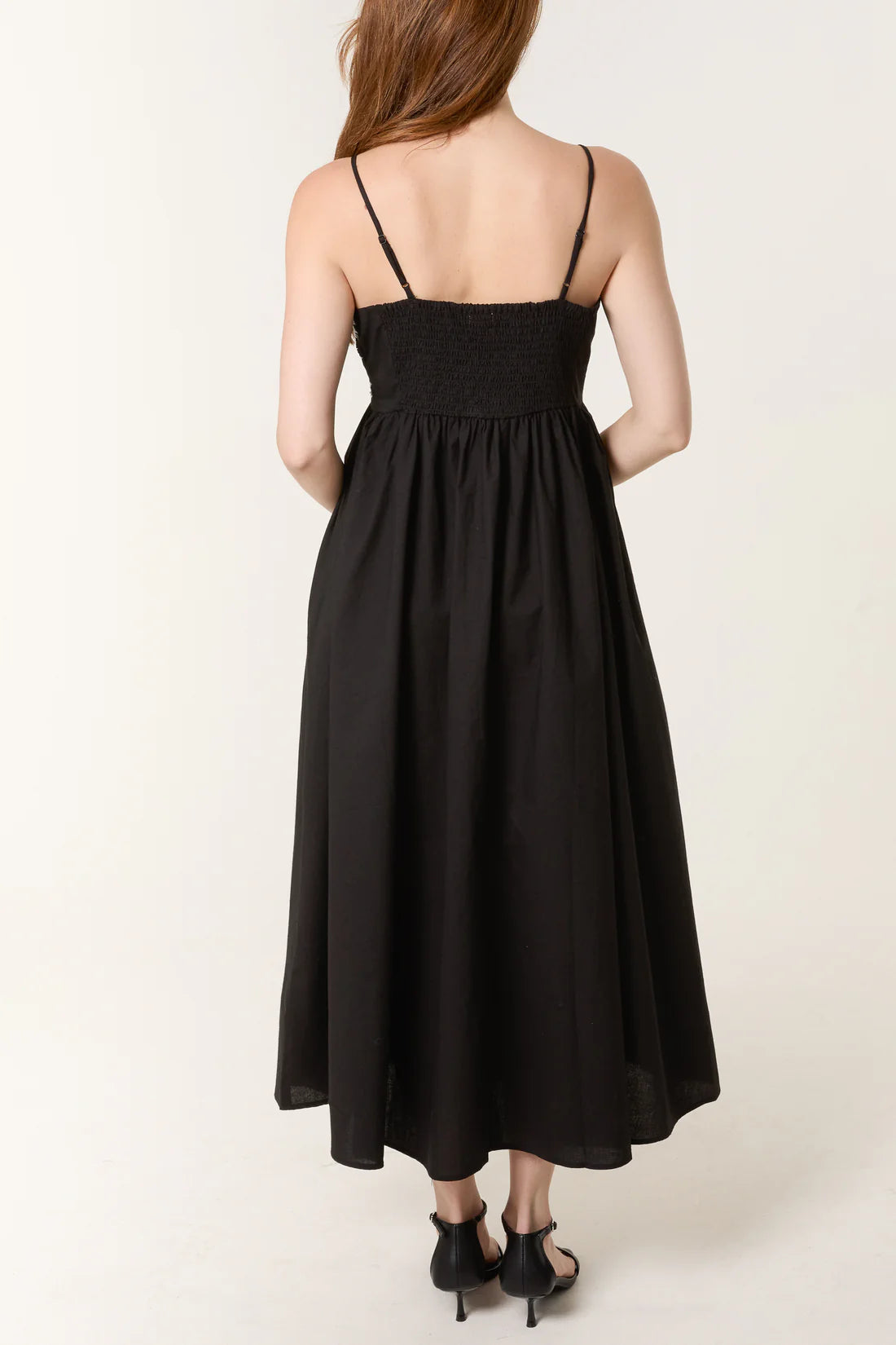 Black Embroidered Maxi Dress