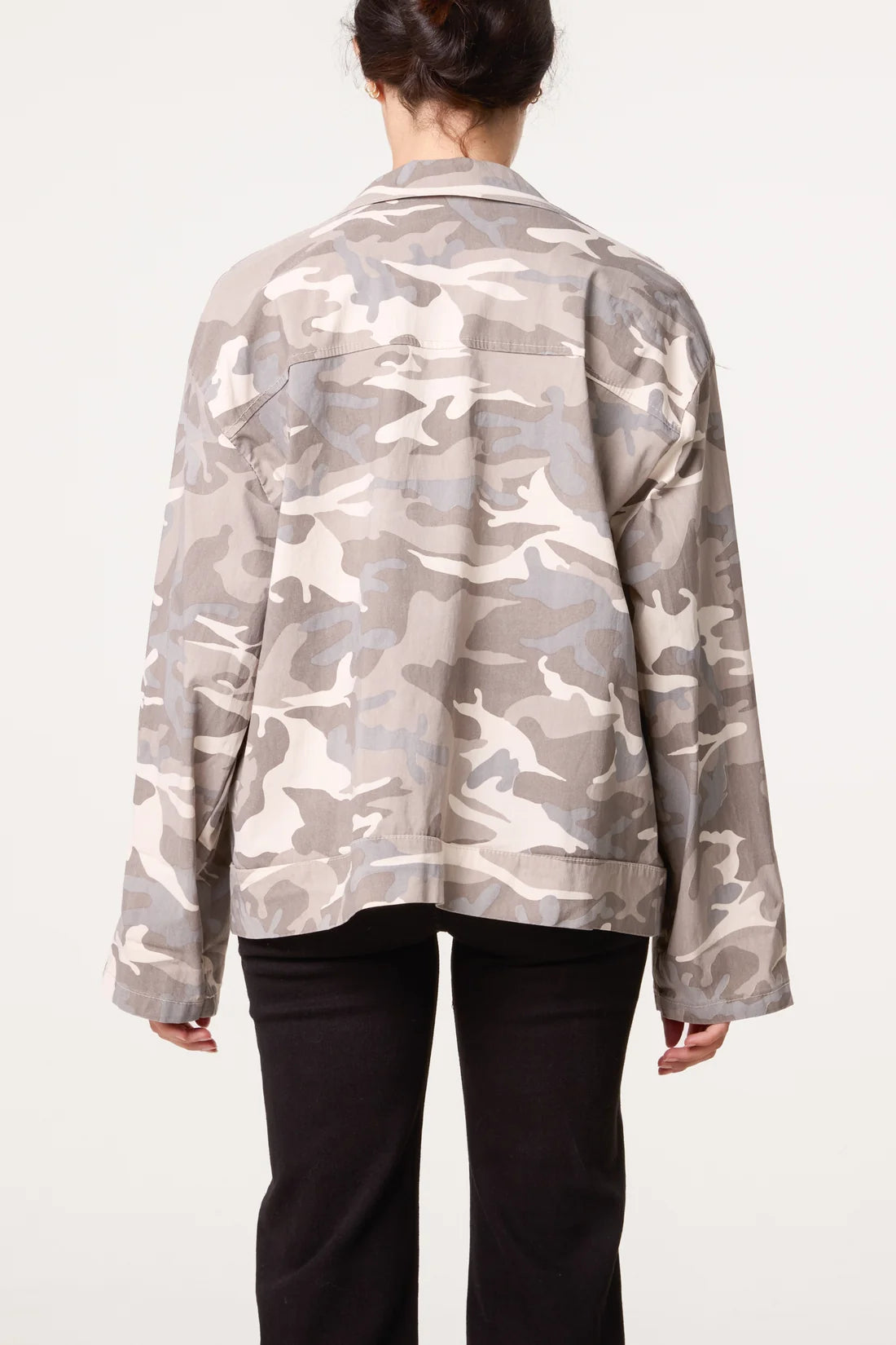 Camouflage Structured Blazer Jacket - back view