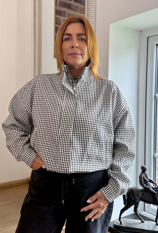 Checked Shacket – Green