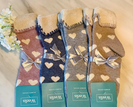 Heart Bow Ankle Socks