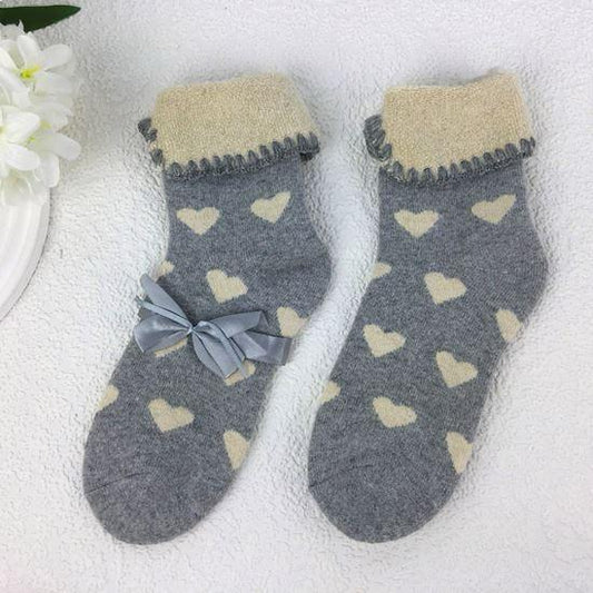 Heart Bow Ankle Socks