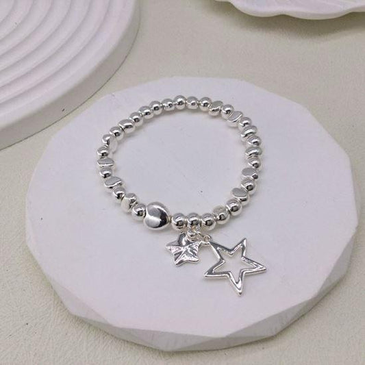 Silver Star & Heart Bracelet