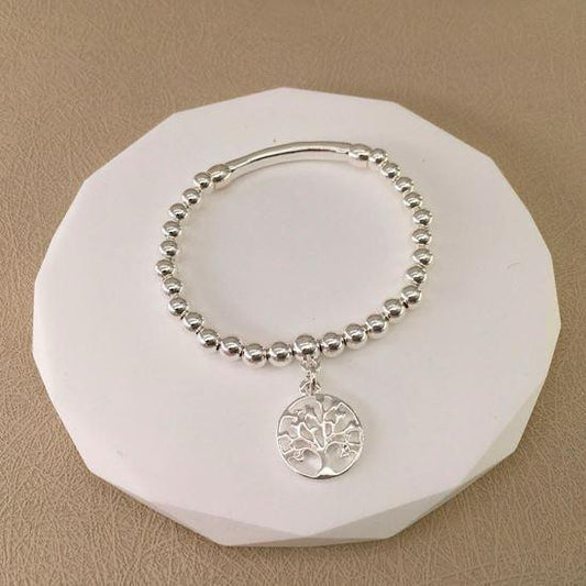Tree of Life Silver Bar Bracelet