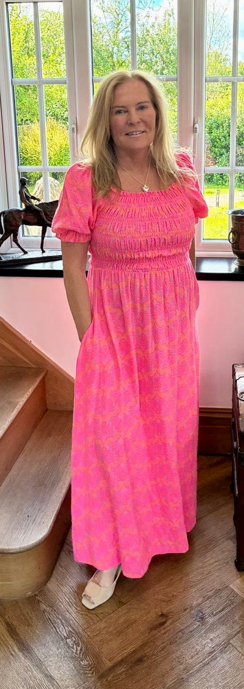 Neon Pink Maxi Dress